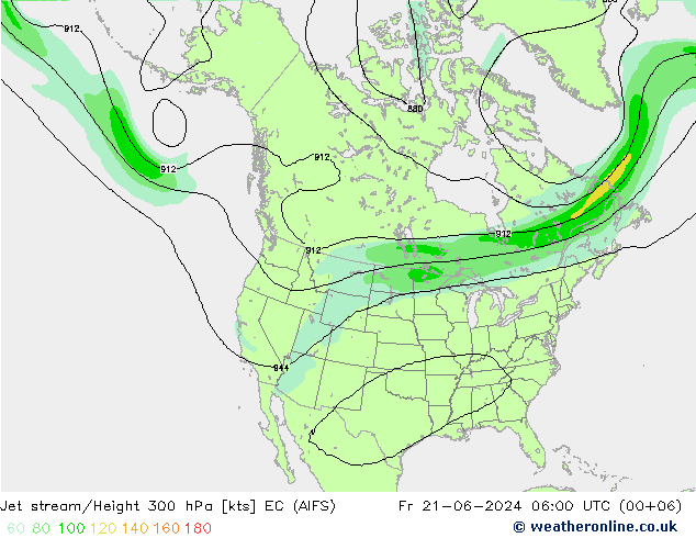 Polarjet EC (AIFS) Fr 21.06.2024 06 UTC