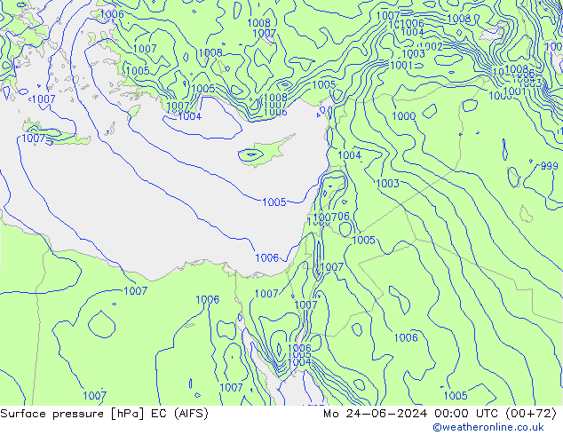 pression de l'air EC (AIFS) lun 24.06.2024 00 UTC