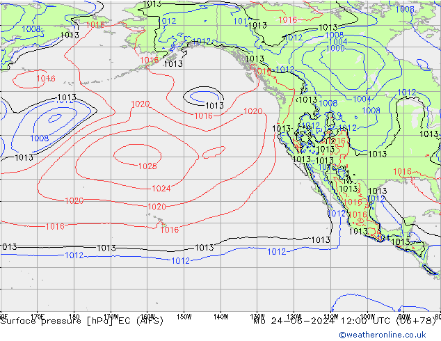 pression de l'air EC (AIFS) lun 24.06.2024 12 UTC