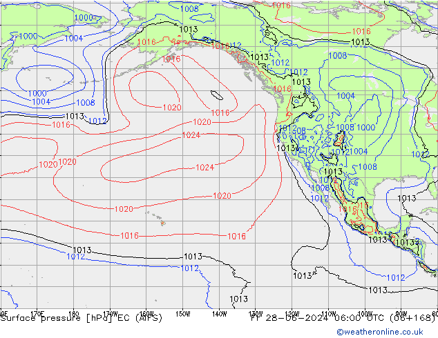 Surface pressure EC (AIFS) Fr 28.06.2024 06 UTC