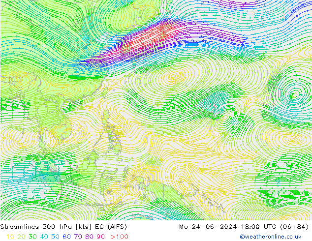  300 hPa EC (AIFS)  24.06.2024 18 UTC