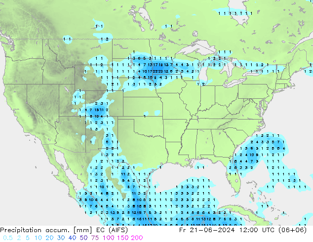 Precipitation accum. EC (AIFS)  21.06.2024 12 UTC