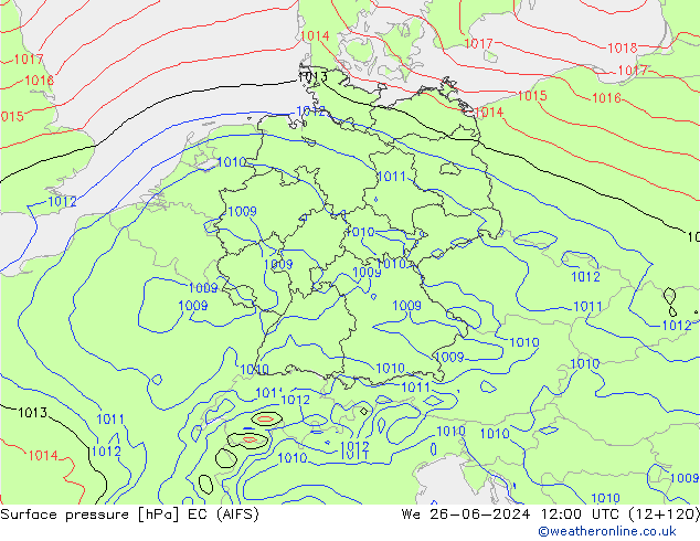 Bodendruck EC (AIFS) Mi 26.06.2024 12 UTC