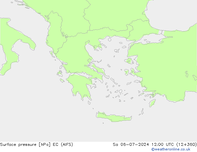 Surface pressure EC (AIFS) Sa 06.07.2024 12 UTC