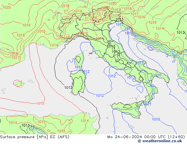 pression de l'air EC (AIFS) lun 24.06.2024 00 UTC