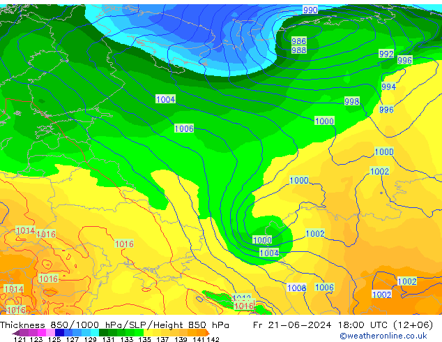 Thck 850-1000 hPa EC (AIFS) pt. 21.06.2024 18 UTC