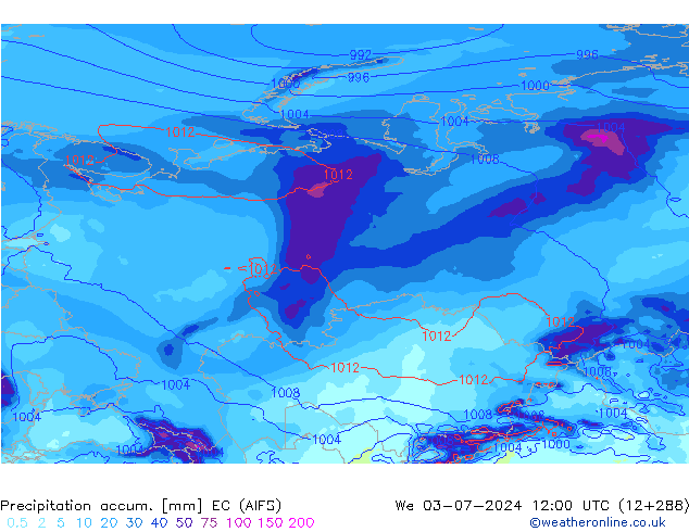 Précipitation accum. EC (AIFS) mer 03.07.2024 12 UTC