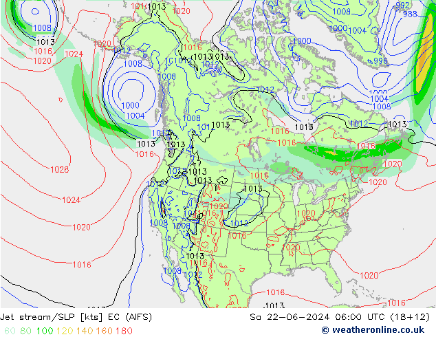 Polarjet/Bodendruck EC (AIFS) Sa 22.06.2024 06 UTC