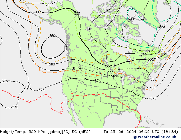 Height/Temp. 500 hPa EC (AIFS) Tu 25.06.2024 06 UTC