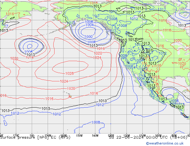 Luchtdruk (Grond) EC (AIFS) za 22.06.2024 00 UTC