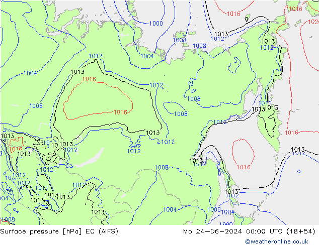 pression de l'air EC (AIFS) lun 24.06.2024 00 UTC