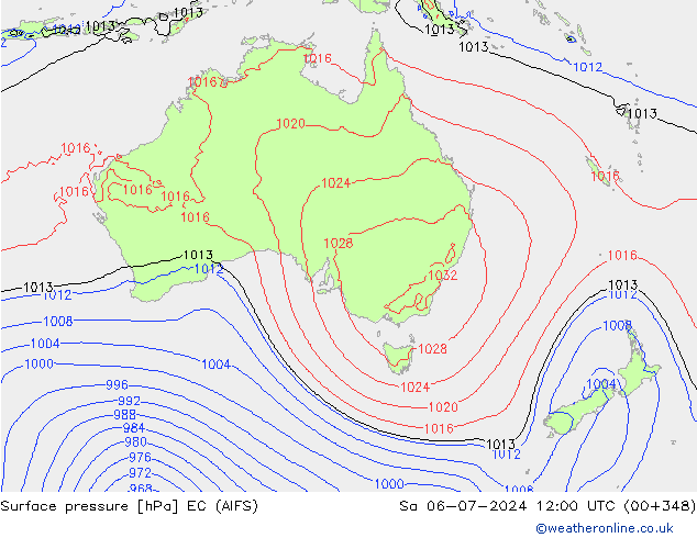 pressão do solo EC (AIFS) Sáb 06.07.2024 12 UTC
