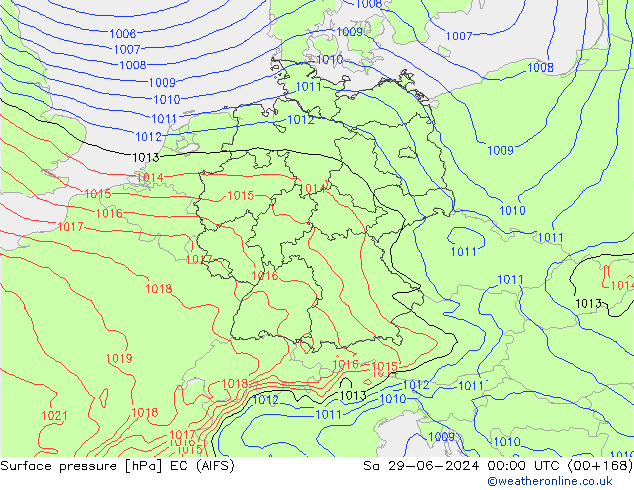 地面气压 EC (AIFS) 星期六 29.06.2024 00 UTC