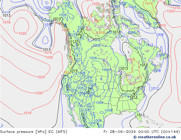 pression de l'air EC (AIFS) ven 28.06.2024 00 UTC