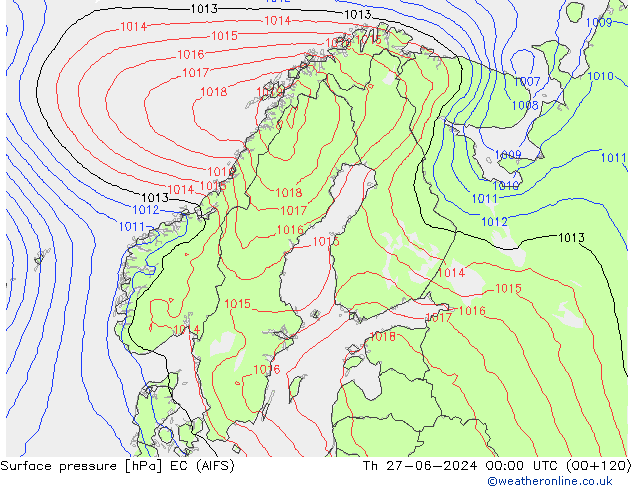 Bodendruck EC (AIFS) Do 27.06.2024 00 UTC