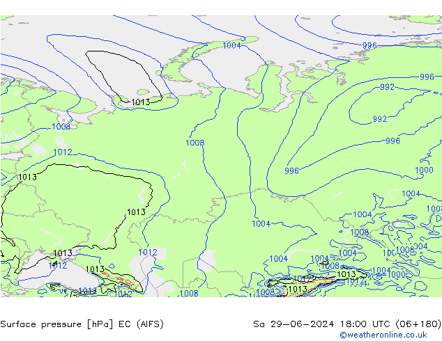 Yer basıncı EC (AIFS) Cts 29.06.2024 18 UTC