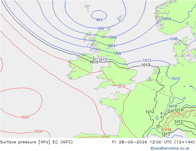 pression de l'air EC (AIFS) ven 28.06.2024 12 UTC