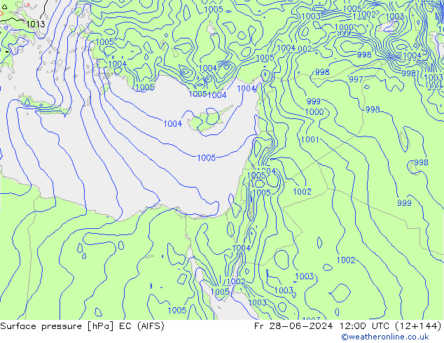 ciśnienie EC (AIFS) pt. 28.06.2024 12 UTC