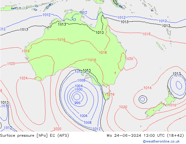 Luchtdruk (Grond) EC (AIFS) ma 24.06.2024 12 UTC