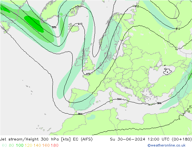 Straalstroom EC (AIFS) zo 30.06.2024 12 UTC