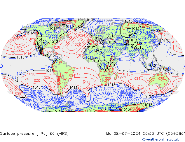 Luchtdruk (Grond) EC (AIFS) ma 08.07.2024 00 UTC