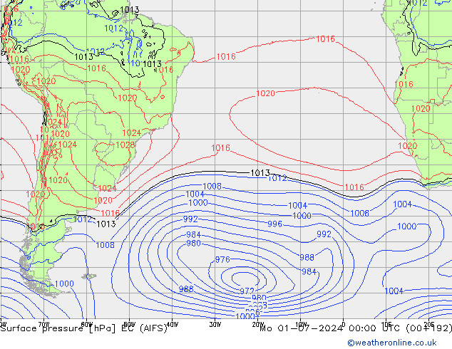 Luchtdruk (Grond) EC (AIFS) ma 01.07.2024 00 UTC