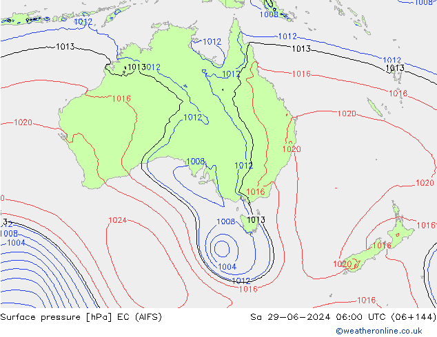 pressão do solo EC (AIFS) Sáb 29.06.2024 06 UTC