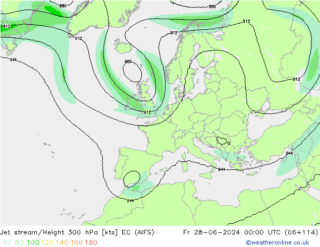 Polarjet EC (AIFS) Fr 28.06.2024 00 UTC