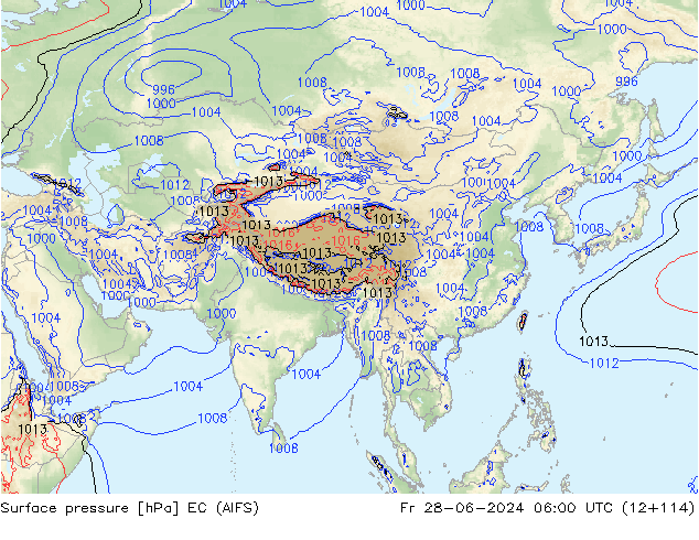 Yer basıncı EC (AIFS) Cu 28.06.2024 06 UTC