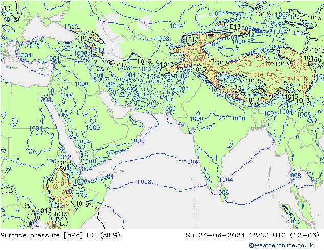 Bodendruck EC (AIFS) So 23.06.2024 18 UTC