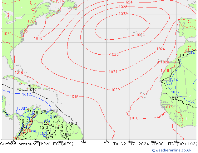 pressão do solo EC (AIFS) Ter 02.07.2024 00 UTC