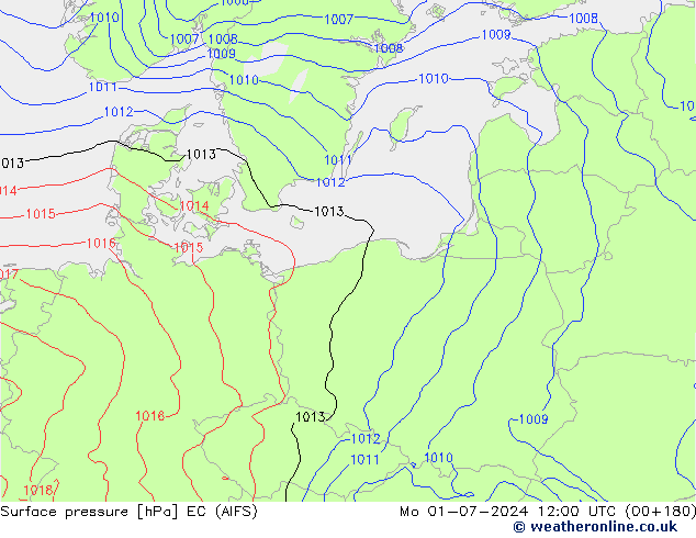 Bodendruck EC (AIFS) Mo 01.07.2024 12 UTC