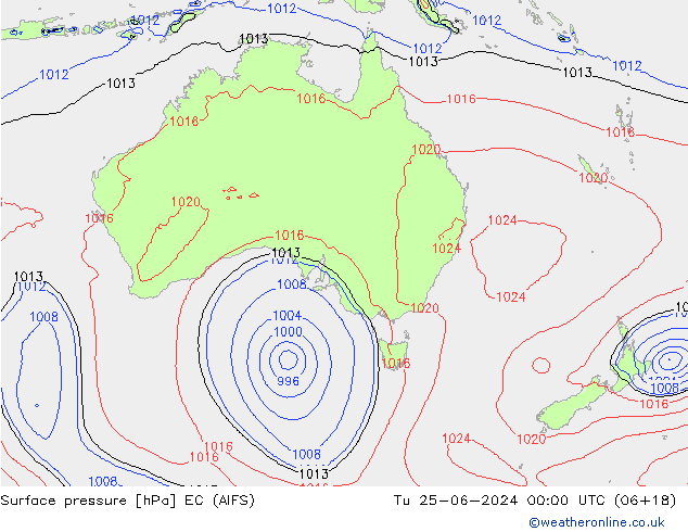 Bodendruck EC (AIFS) Di 25.06.2024 00 UTC