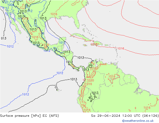 Luchtdruk (Grond) EC (AIFS) za 29.06.2024 12 UTC