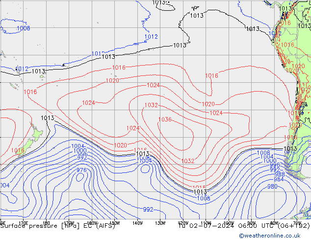 pression de l'air EC (AIFS) mar 02.07.2024 06 UTC