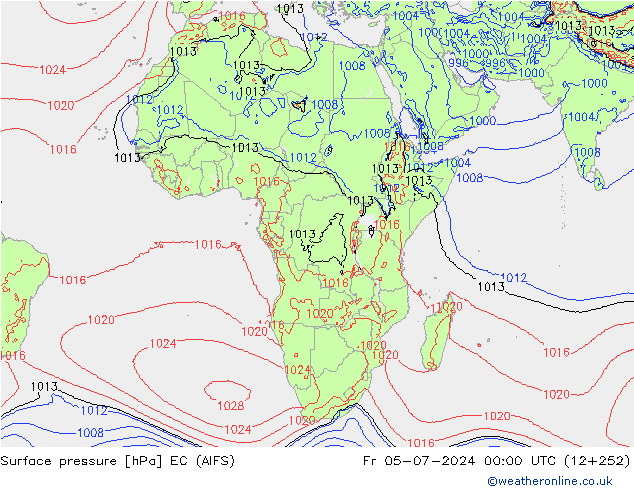 Bodendruck EC (AIFS) Fr 05.07.2024 00 UTC