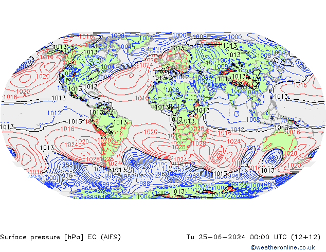 Bodendruck EC (AIFS) Di 25.06.2024 00 UTC