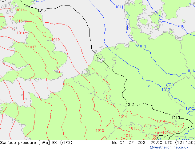 pression de l'air EC (AIFS) lun 01.07.2024 00 UTC