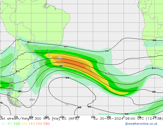 Corriente en chorro EC (AIFS) dom 30.06.2024 06 UTC