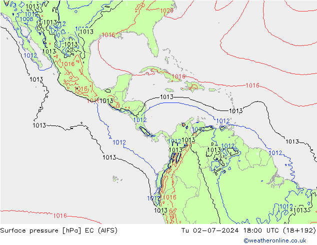 Pressione al suolo EC (AIFS) mar 02.07.2024 18 UTC
