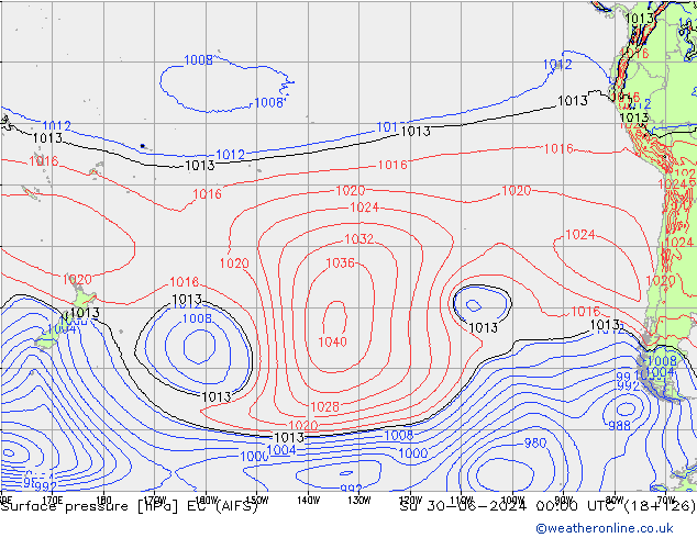 ciśnienie EC (AIFS) nie. 30.06.2024 00 UTC