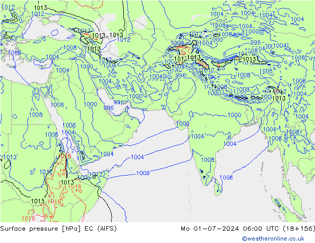 Luchtdruk (Grond) EC (AIFS) ma 01.07.2024 06 UTC