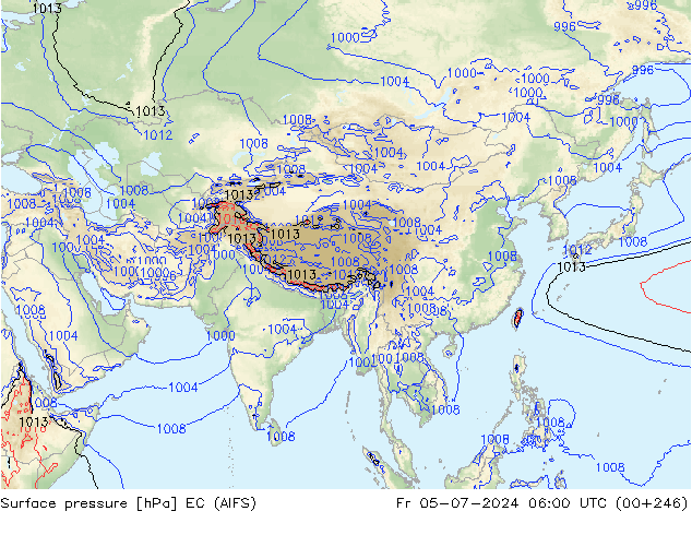 Bodendruck EC (AIFS) Fr 05.07.2024 06 UTC