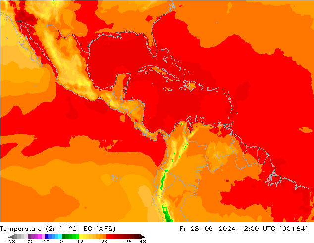 Temperatura (2m) EC (AIFS) vie 28.06.2024 12 UTC