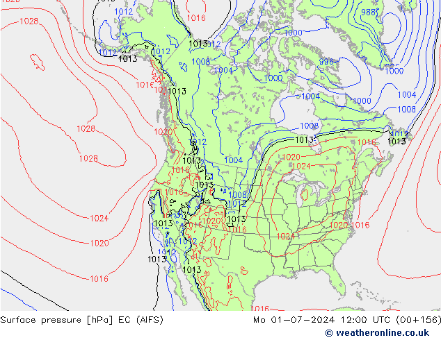 Luchtdruk (Grond) EC (AIFS) ma 01.07.2024 12 UTC