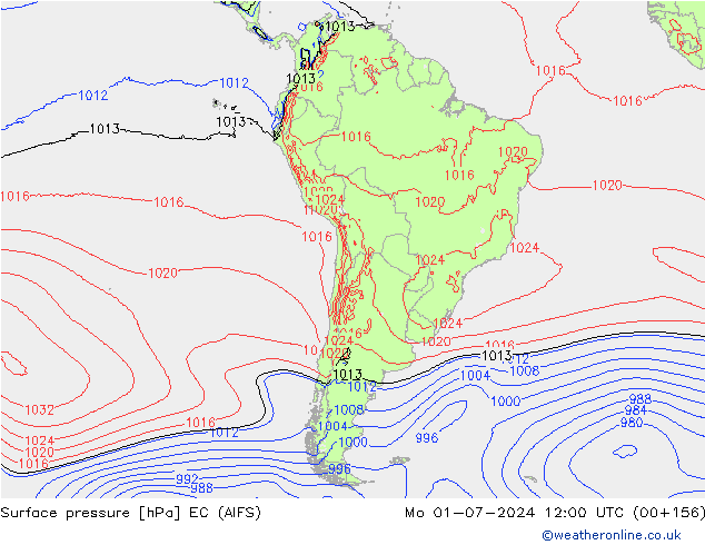 Bodendruck EC (AIFS) Mo 01.07.2024 12 UTC