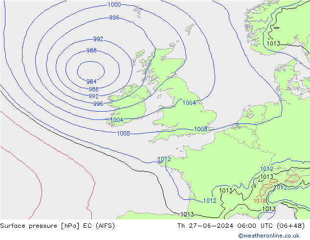 Bodendruck EC (AIFS) Do 27.06.2024 06 UTC