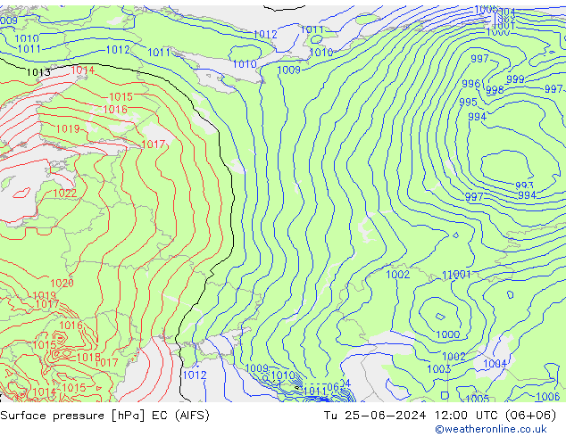 pression de l'air EC (AIFS) mar 25.06.2024 12 UTC