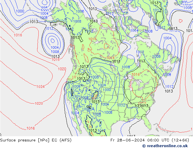 Luchtdruk (Grond) EC (AIFS) vr 28.06.2024 06 UTC