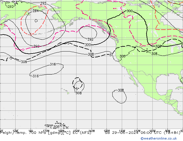 Hoogte/Temp. 700 hPa EC (AIFS) za 29.06.2024 06 UTC
